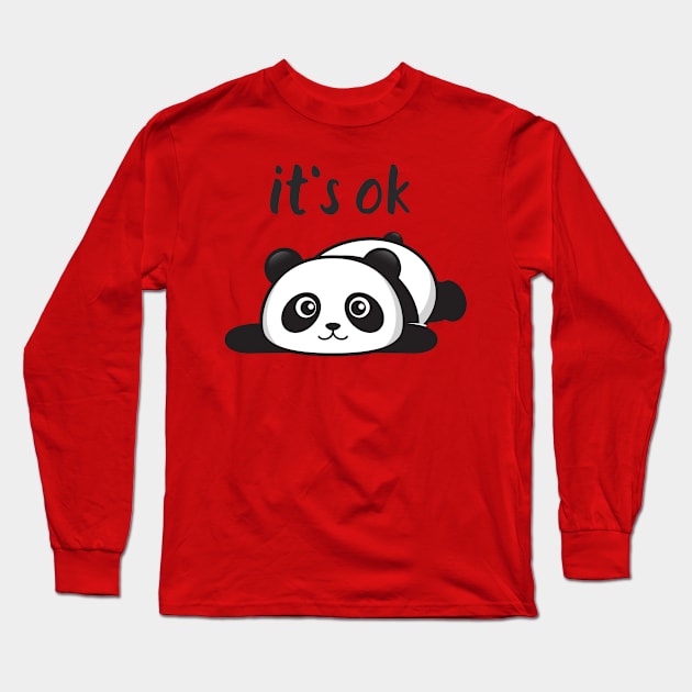 Panda It´s ok Long Sleeve T-Shirt by adrianasalinar